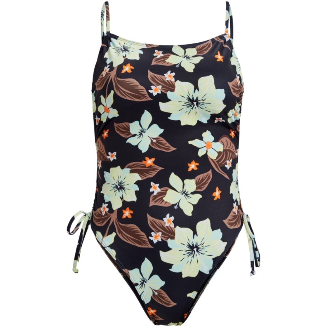 2025 Roxy Mulher Beach Classics Fashion One Piece ERJX103733 - Anthracite Hibiscus Heat Swim